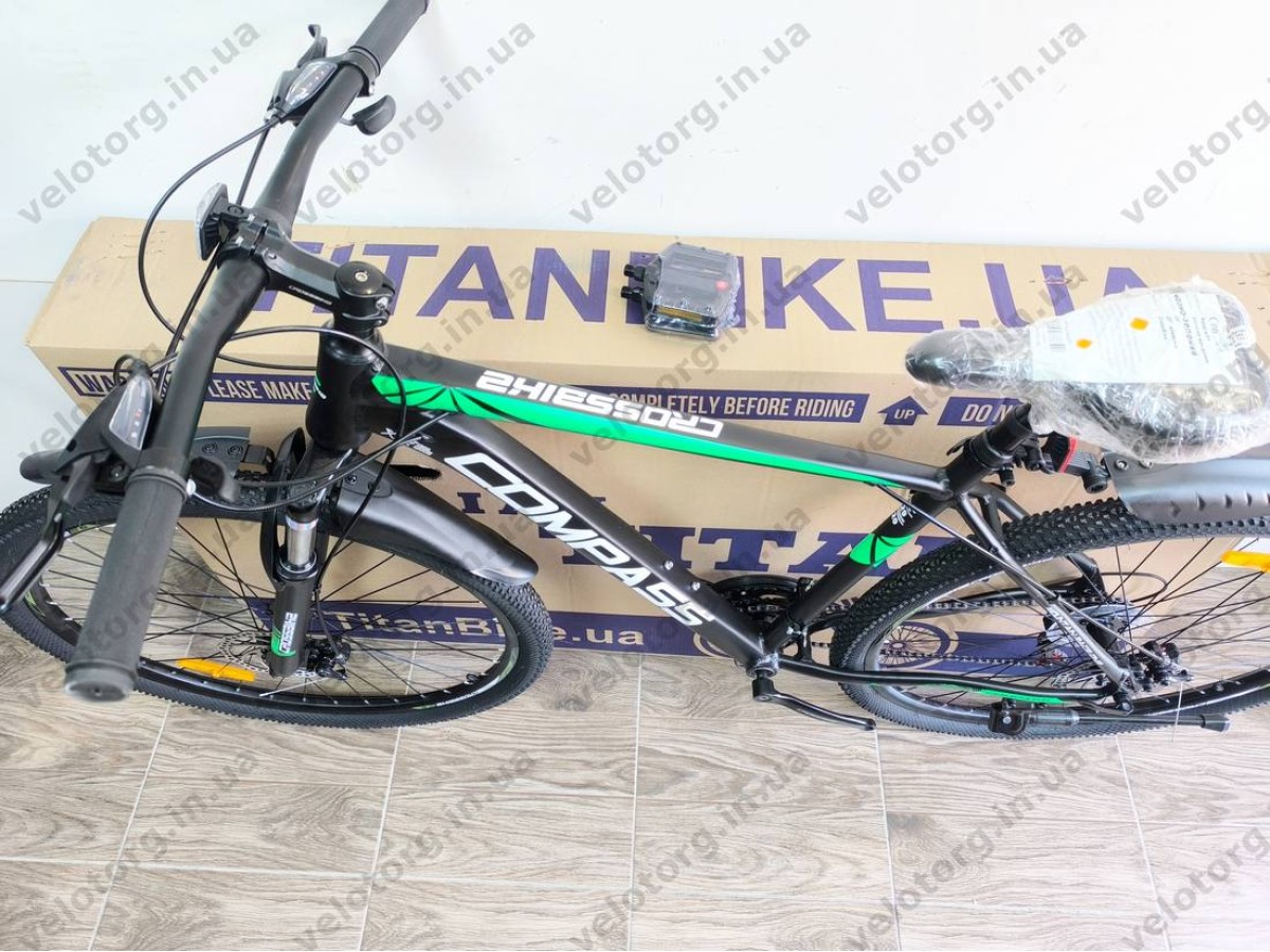 Велосипед Crossbike 29″ Compass рама 20″ black-green