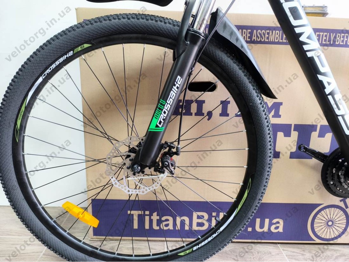Велосипед Crossbike 29″ Compass рама 20″ black-green