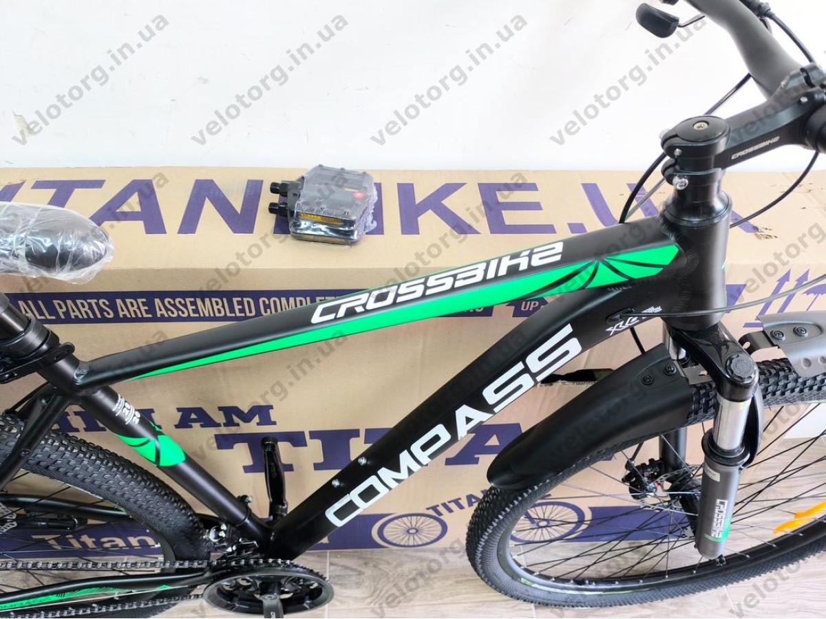Велосипед Crossbike 29″ Compass рама 20″ black-green