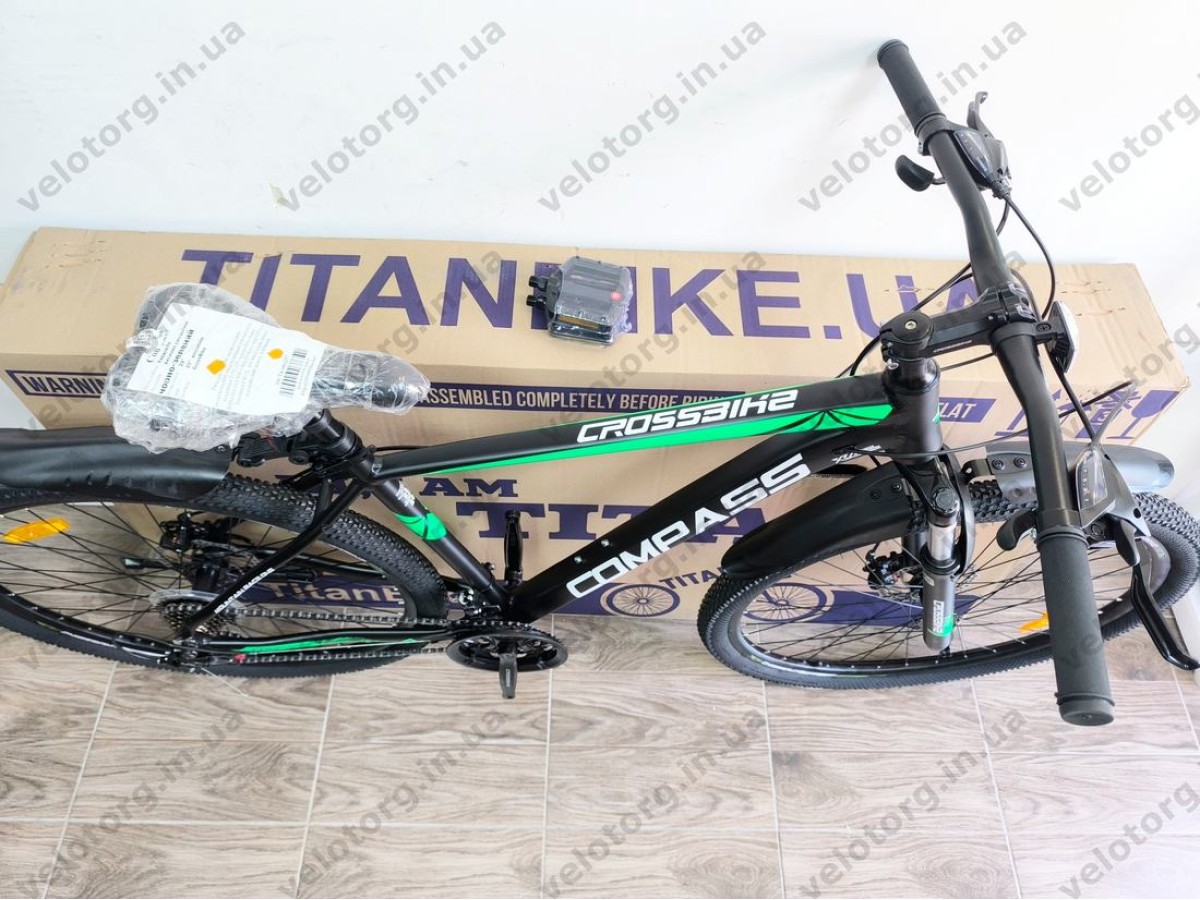 Велосипед Crossbike 29″ Compass рама 20″ black-green