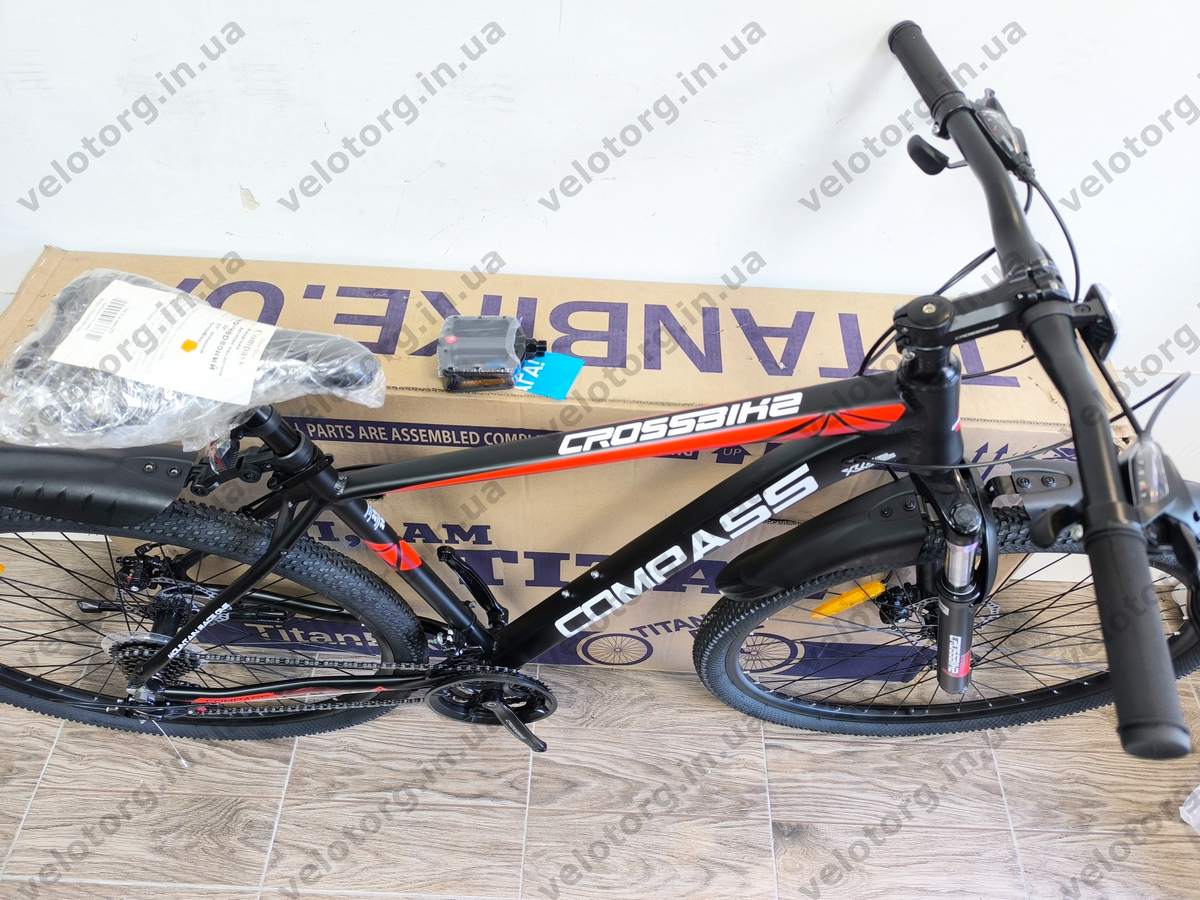 Велосипед Crossbike 29″ Compass рама 20″ black-red