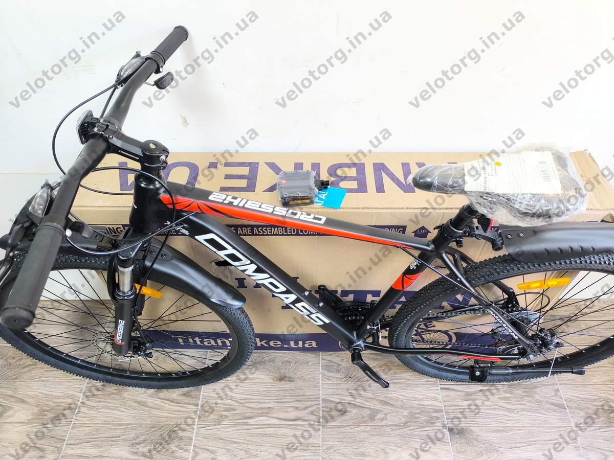 Велосипед Crossbike 29″ Compass рама 20″ black-red