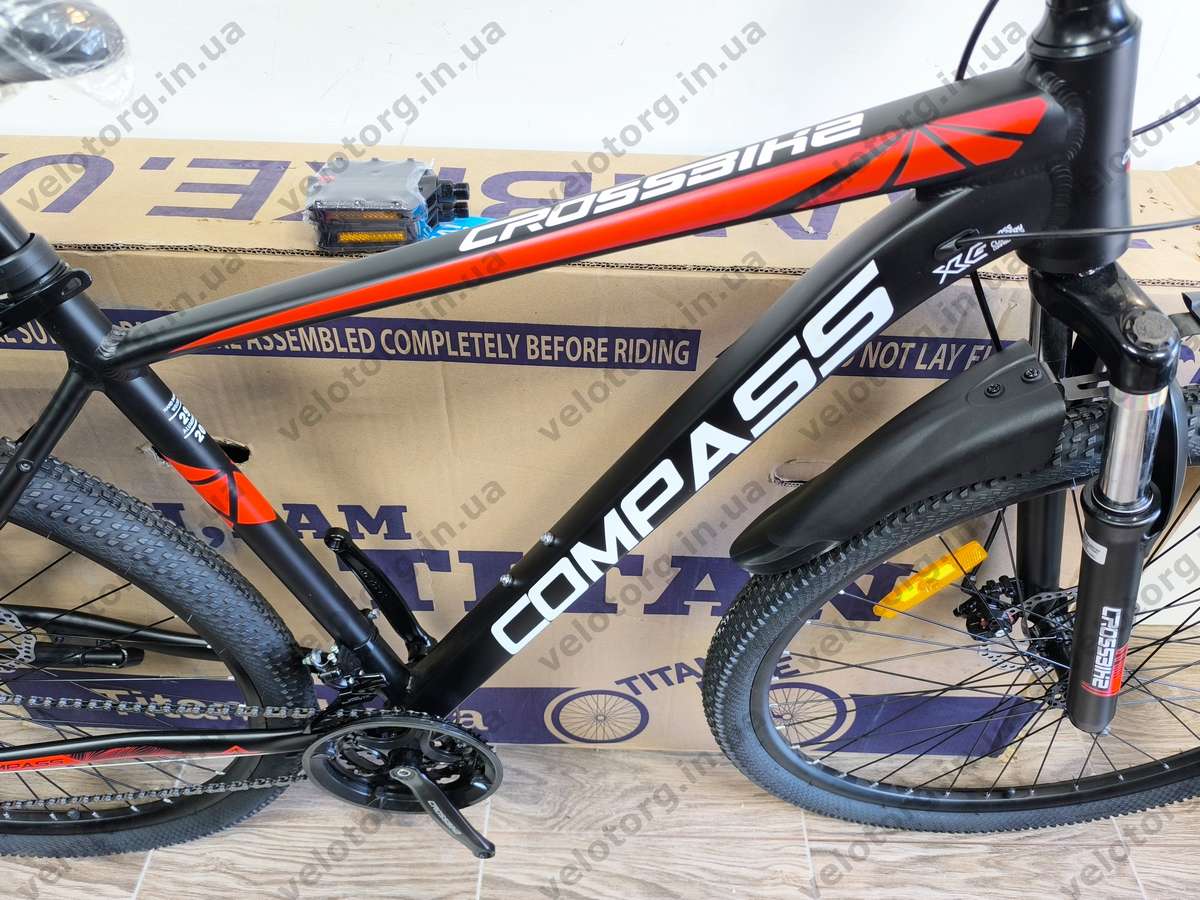 Велосипед Crossbike 29″ Compass рама 20″ black-red