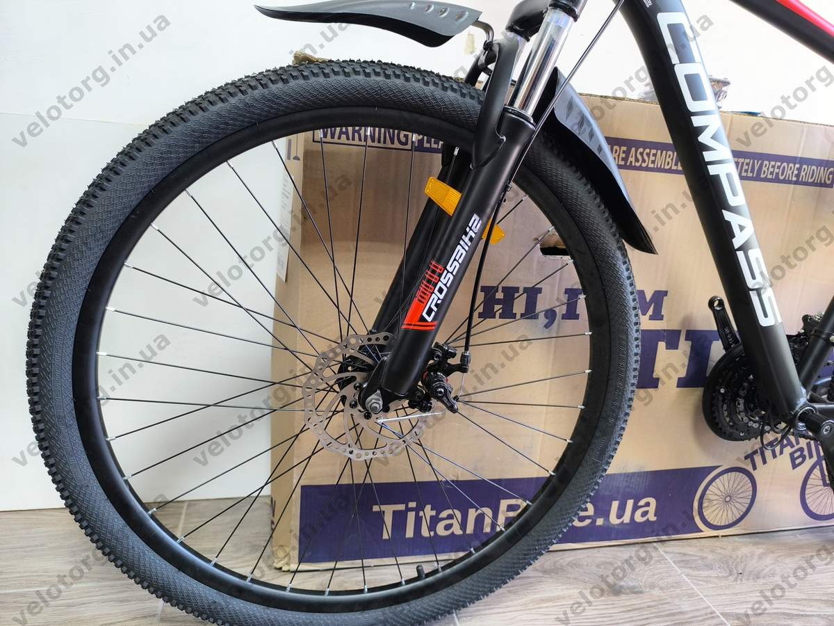 Велосипед Crossbike 29″ Compass рама 20″ black-red