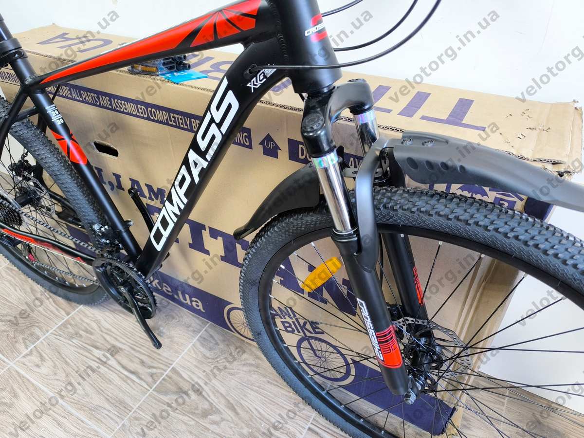 Велосипед Crossbike 29″ Compass рама 20″ black-red