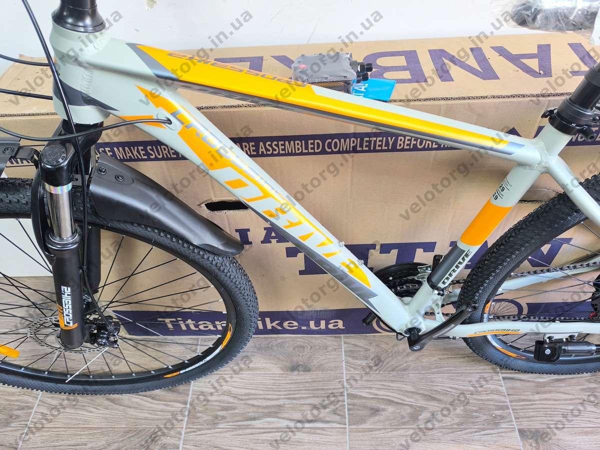 Велосипед Crossbike 29″ Drive 2026 рама 19″ grey-orange