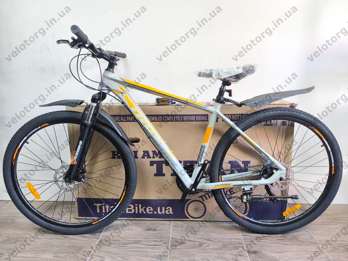 Велосипед Crossbike 29″ Drive 2026 рама 19″ grey-orange