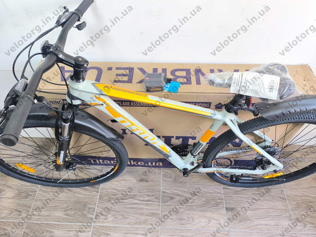 Велосипед Crossbike 29″ Drive 2026 рама 19″ grey-orange