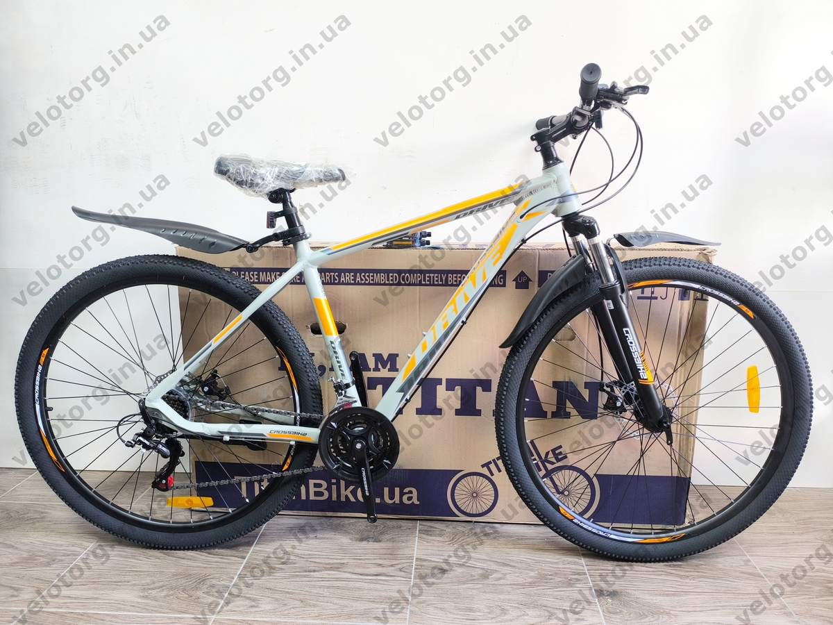 Велосипед Crossbike 29″ Drive 2026 рама 19″ grey-orange