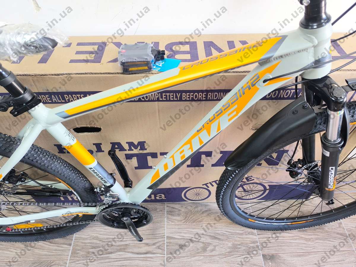 Велосипед Crossbike 29″ Drive 2026 рама 19″ grey-orange