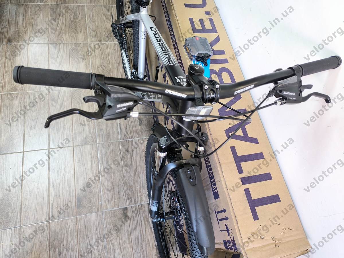 Велосипед CrossBike 29" Genesis рама 19" black-grey 2026