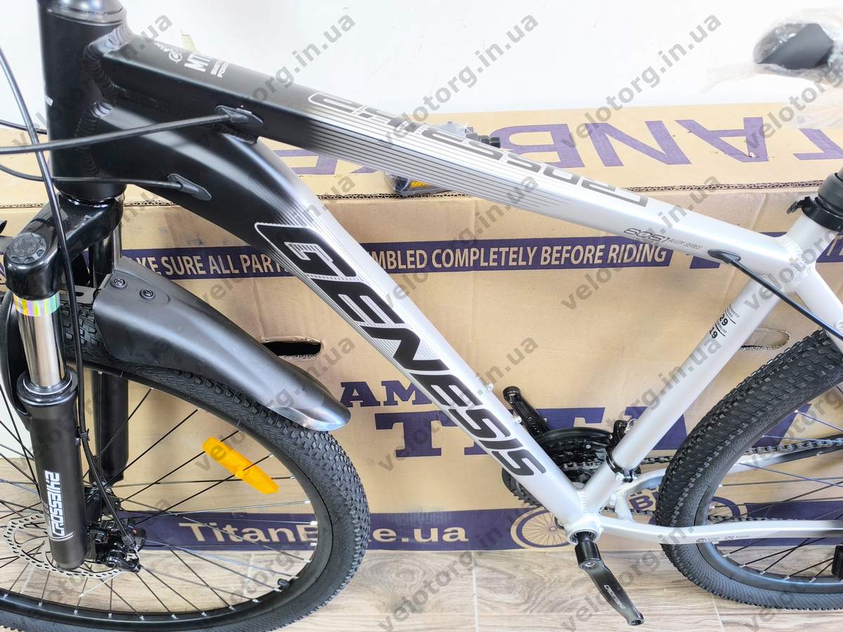 Велосипед CrossBike 29" Genesis рама 19" black-grey 2026