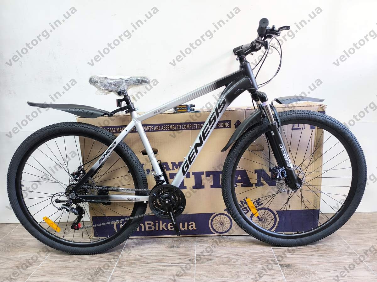 Велосипед CrossBike 29" Genesis рама 19" black-grey 2026