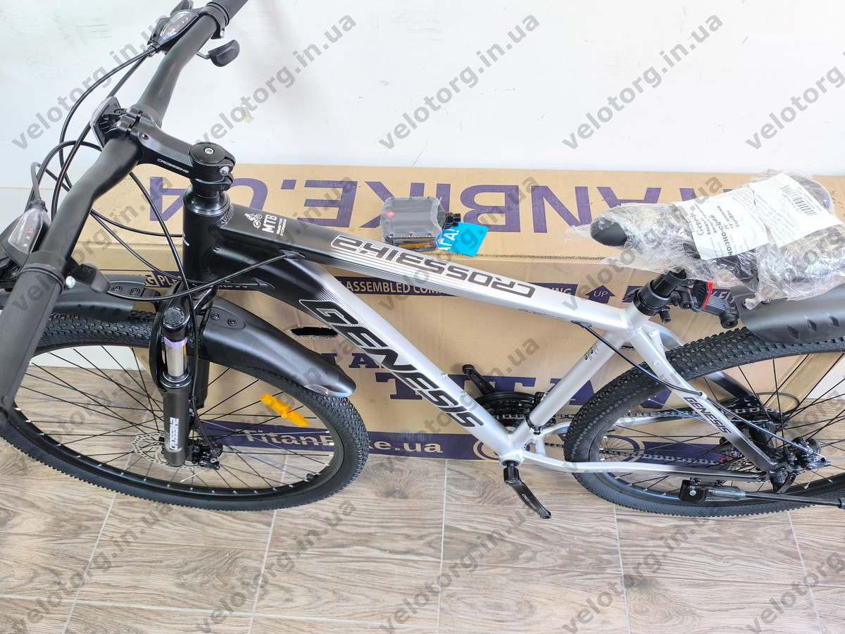 Велосипед CrossBike 29" Genesis рама 19" black-grey 2026