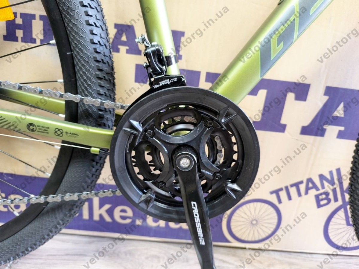 Велосипед CrossBike 29" Genesis рама 19" Black-Green 2026