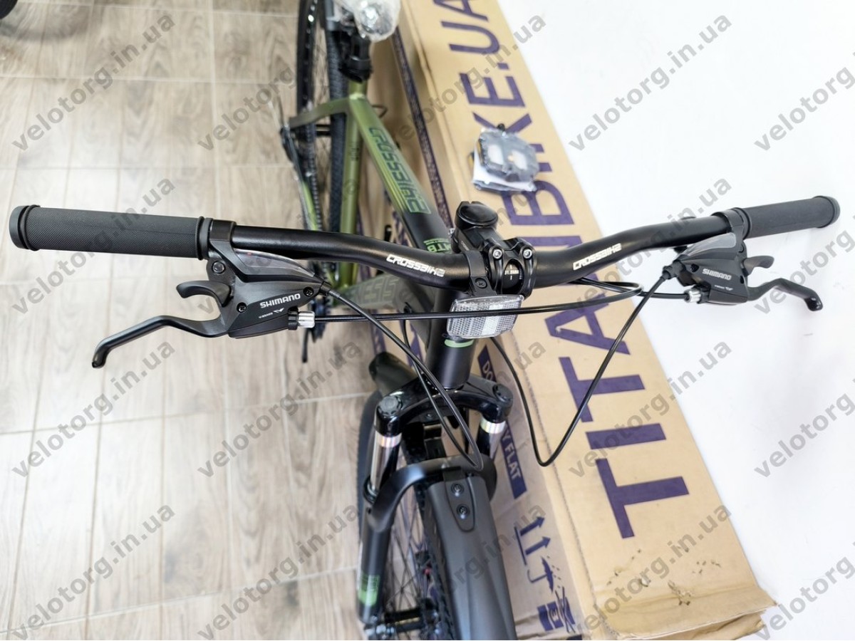 Велосипед CrossBike 29" Genesis рама 19" Black-Green 2026