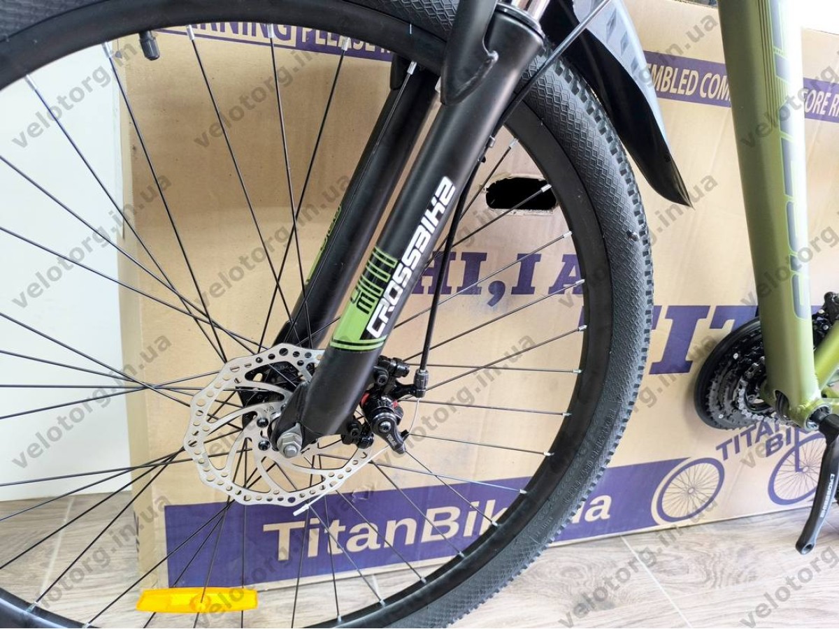 Велосипед CrossBike 29" Genesis рама 19" Black-Green 2026