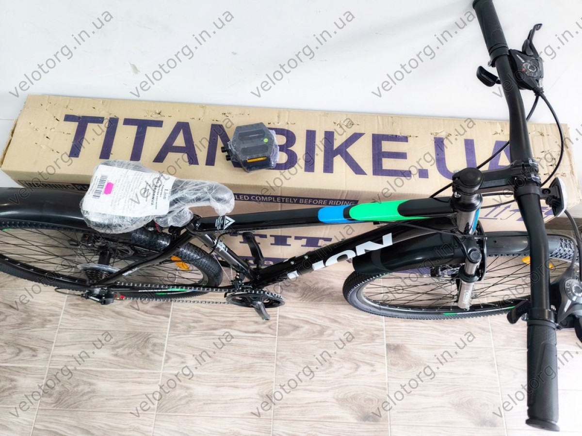 Купити велосипед CrossBike Lion 29" 2025 — рама 19", чорний-зелений