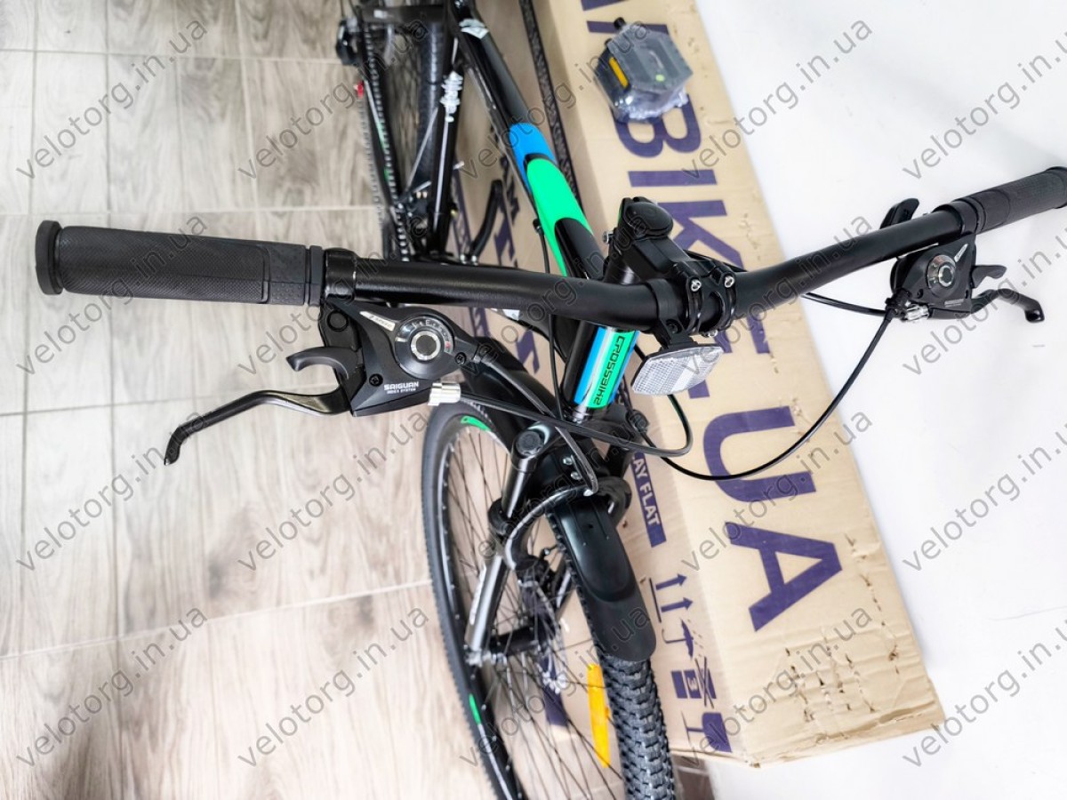 Купити велосипед CrossBike Lion 29" 2025 — рама 19", чорний-зелений