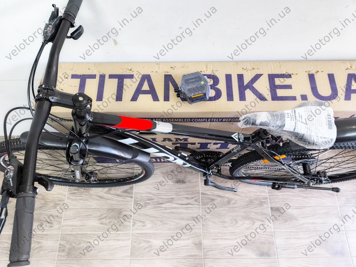 Купити велосипед CrossBike Lion 29" 2025 — рама 19", чорно-червоний