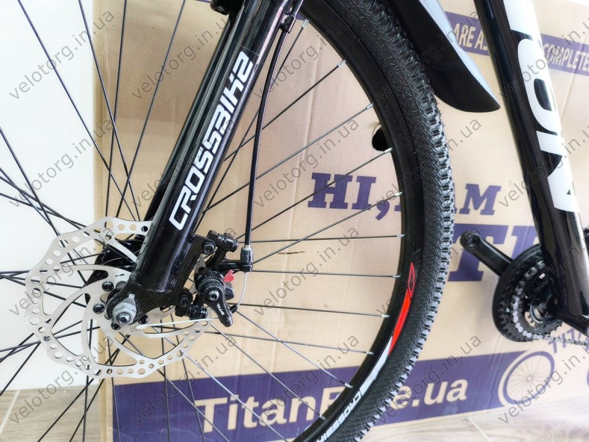Купити велосипед CrossBike Lion 29" 2025 — рама 19", чорно-червоний