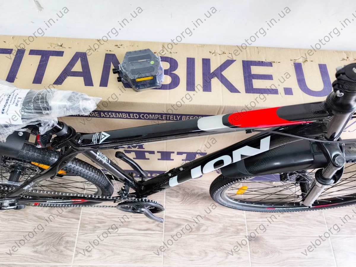 Купити велосипед CrossBike Lion 29" 2025 — рама 19", чорно-червоний