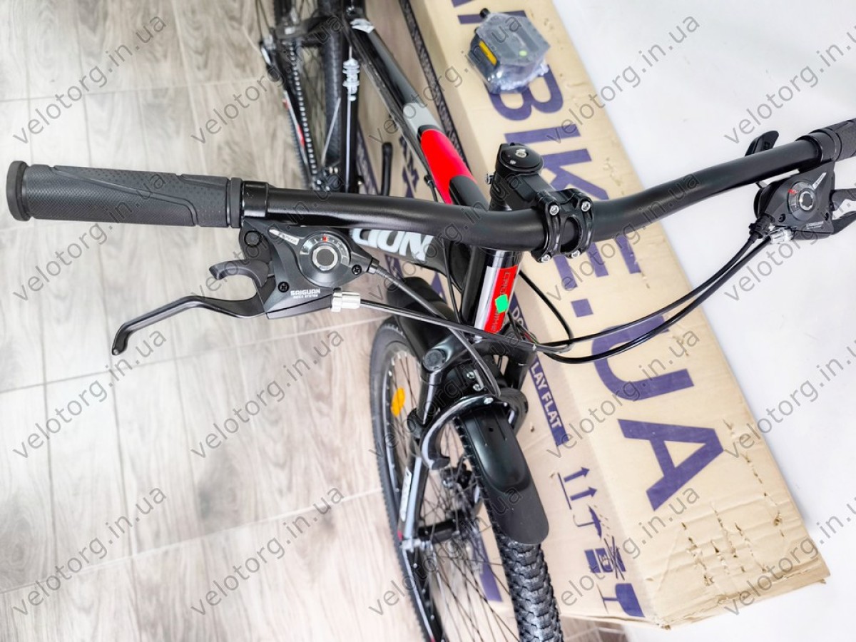 Купити велосипед CrossBike Lion 29" 2025 — рама 19", чорно-червоний