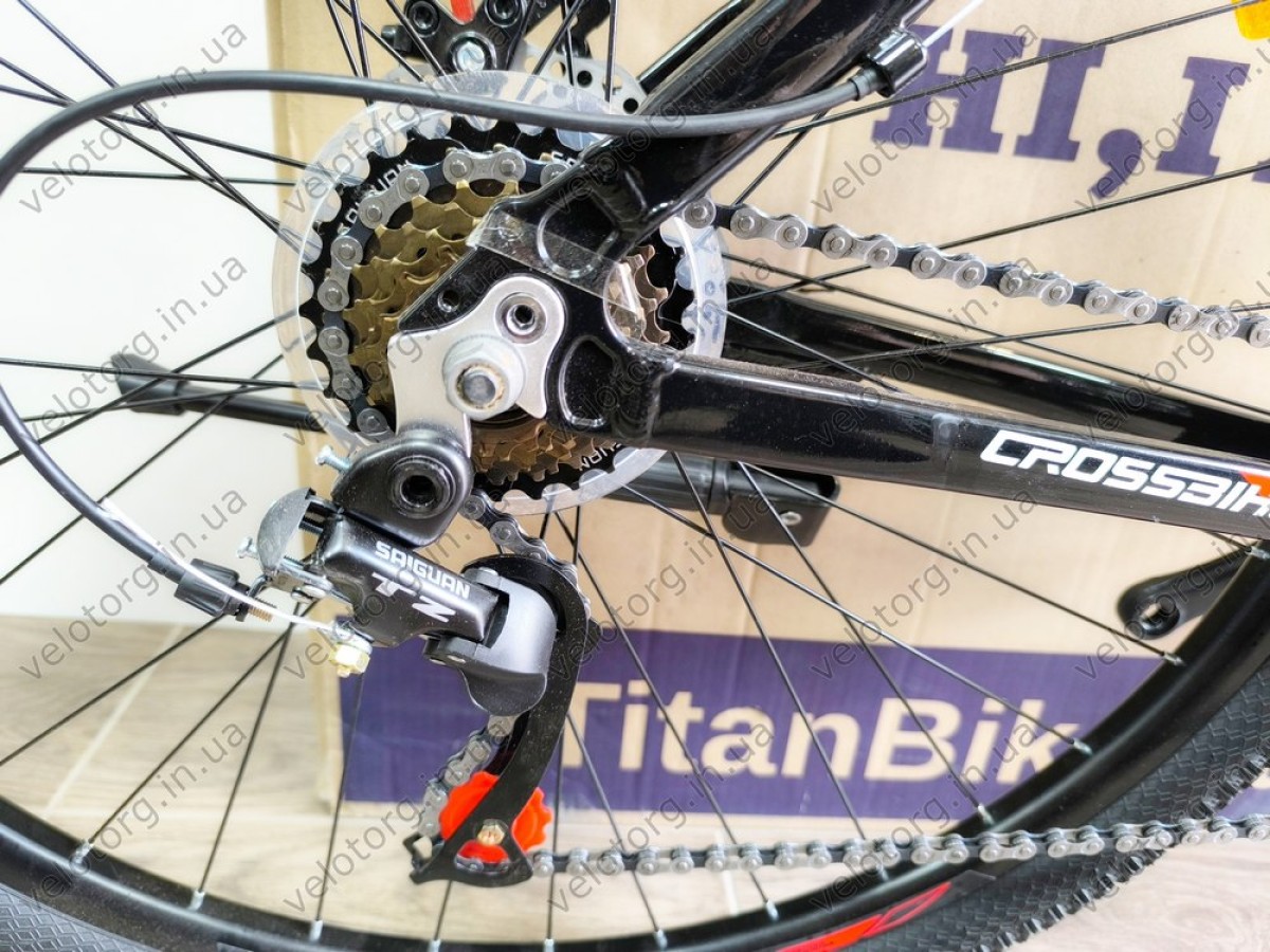 Купити велосипед CrossBike Lion 29" 2025 — рама 19", чорно-червоний