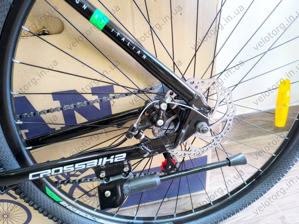 Велосипед Crossbike 29" Pacific 2025 black-green рама 19 — сучасний гірський велосипед 