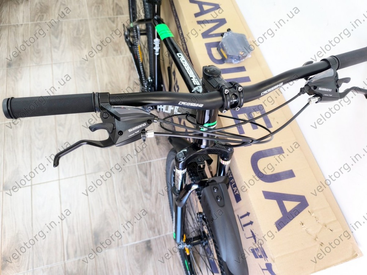 Велосипед Crossbike 29" Pacific 2025 black-green рама 19 — сучасний гірський велосипед 