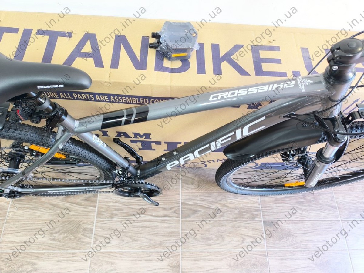 Велосипед Crossbike 29" Pacific 2025 grey рама 19 — сучасний гірський велосипед 