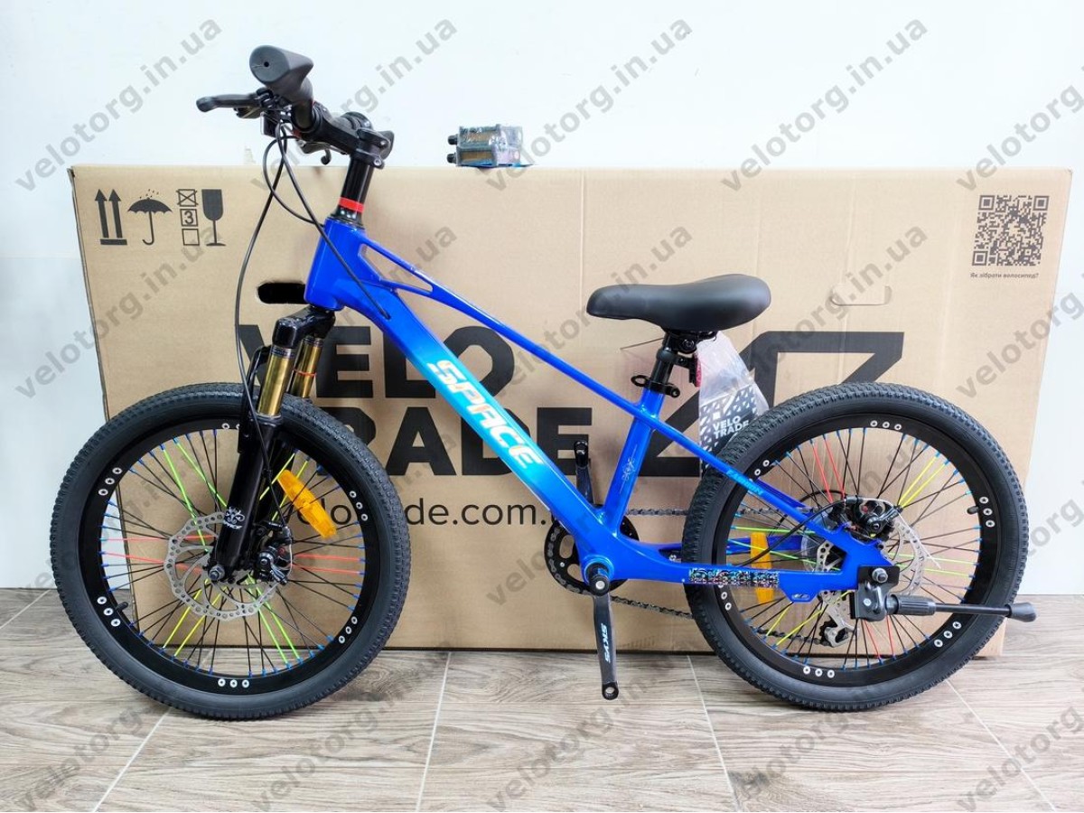 Велосипед SPACE KID ALIOTH 20″ 2025 рама 11″ синій магнієвий – дитячий MTB