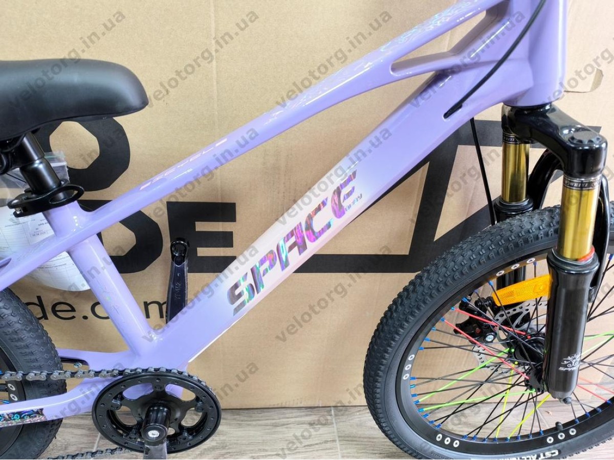 Велосипед SPACE KID ALIOTH 20″ 2025 рама 11″ фіолетовий магнієвий – дитячий MTB