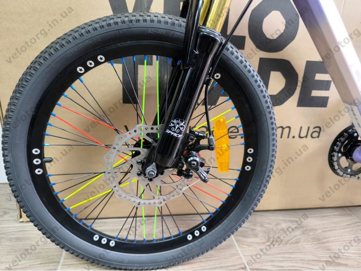 Велосипед SPACE KID ALIOTH 20″ 2025 рама 11″ фіолетовий магнієвий – дитячий MTB