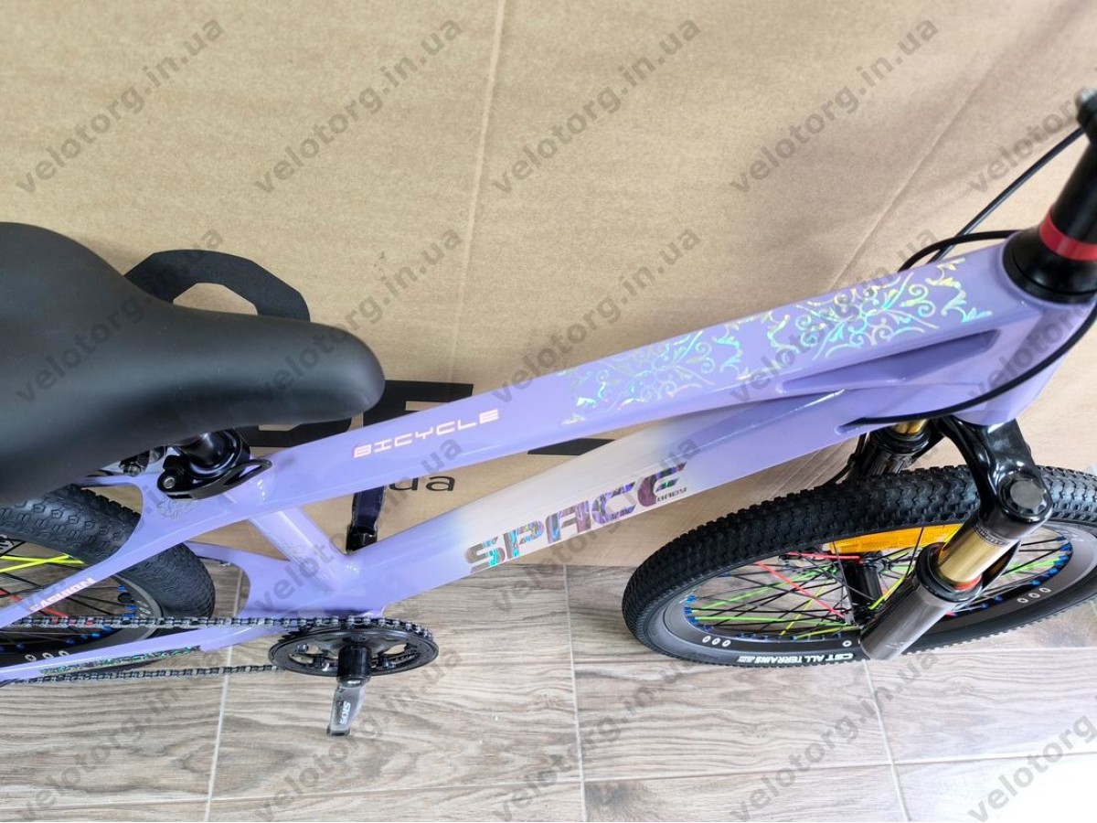 Велосипед SPACE KID ALIOTH 20″ 2025 рама 11″ фіолетовий магнієвий – дитячий MTB