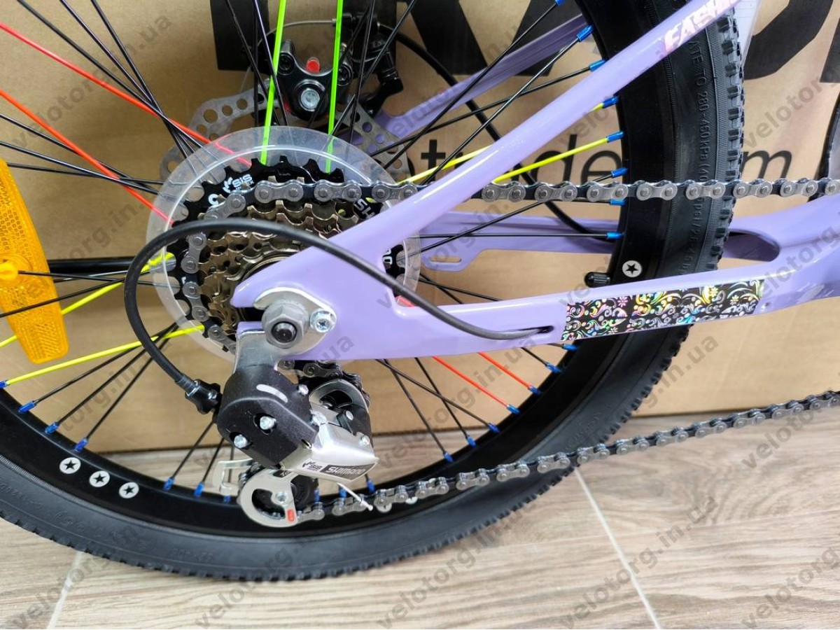 Велосипед SPACE KID ALIOTH 20″ 2025 рама 11″ фіолетовий магнієвий – дитячий MTB