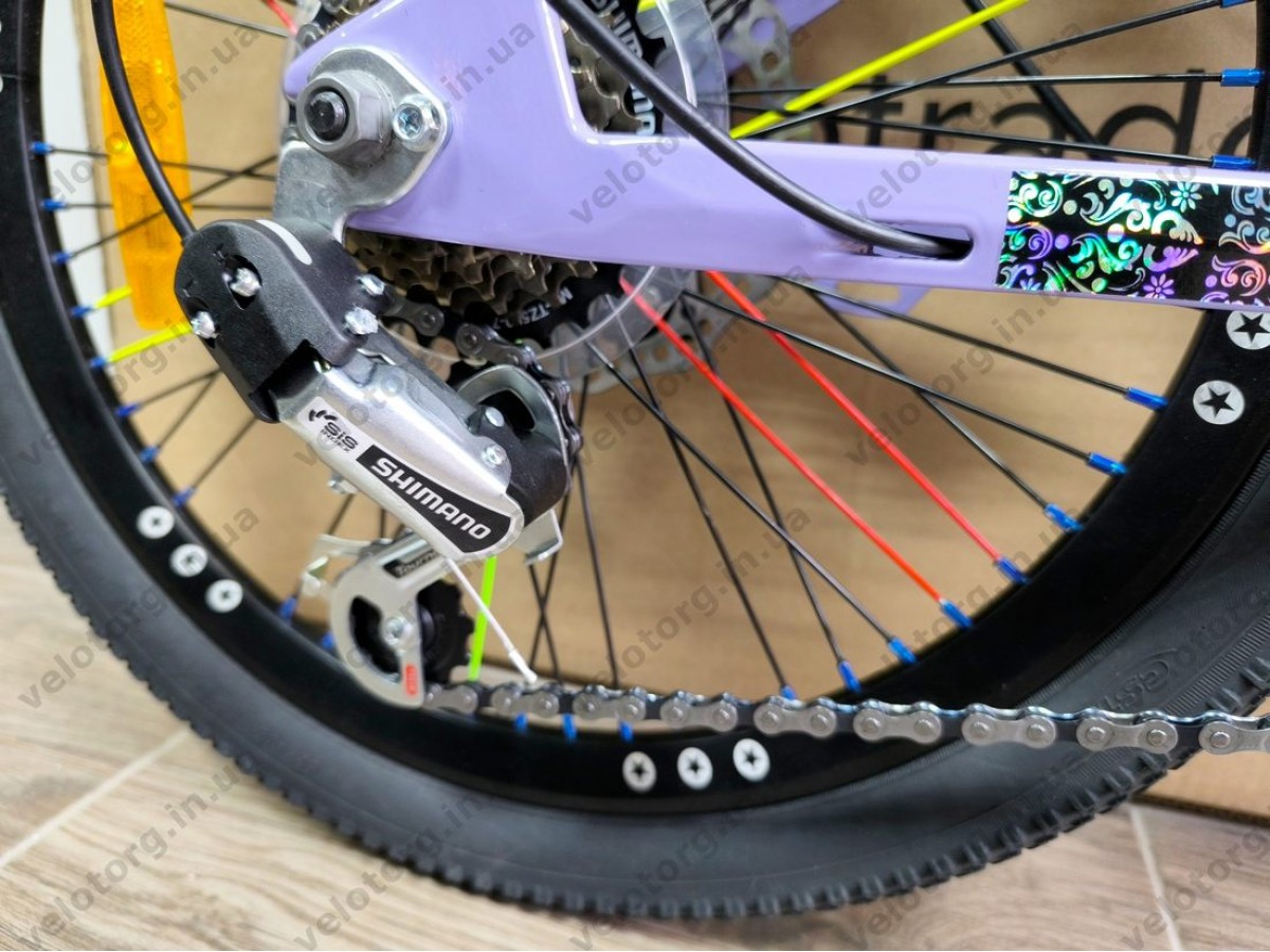 Велосипед SPACE KID ALIOTH 20″ 2025 рама 11″ фіолетовий магнієвий – дитячий MTB