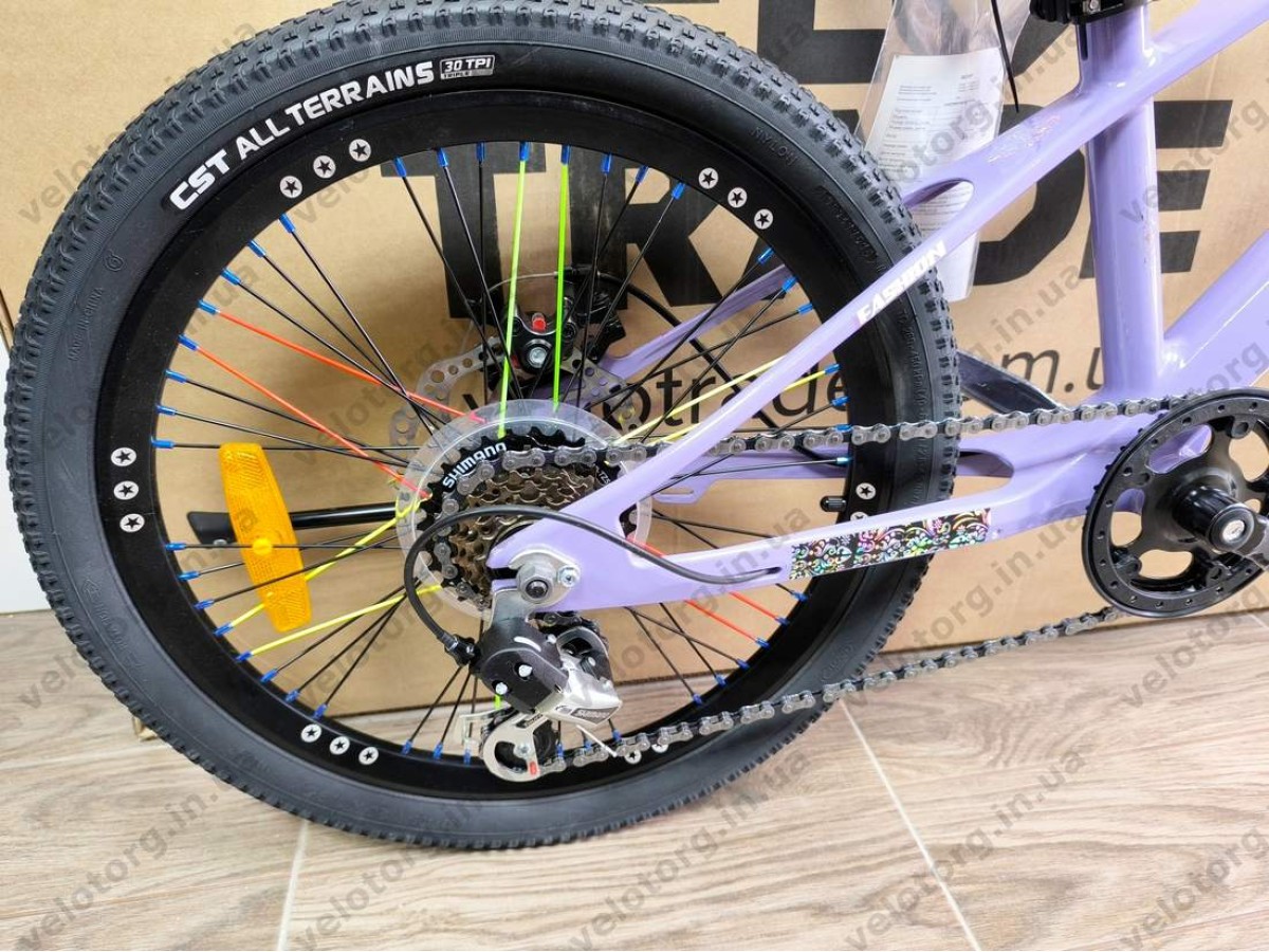 Велосипед SPACE KID ALIOTH 20″ 2025 рама 11″ фіолетовий магнієвий – дитячий MTB