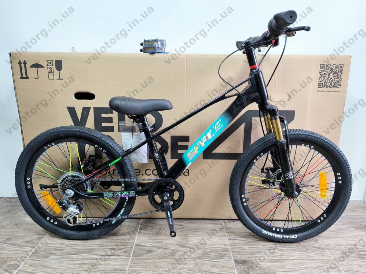 Велосипед SPACE KID ALIOTH 20″ 2025 рама 11″ чорний магнієвий – дитячий MTB