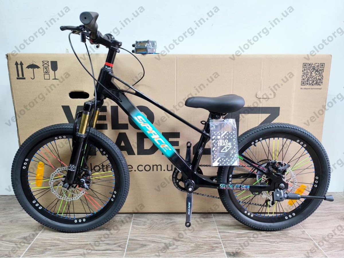Велосипед SPACE KID ALIOTH 20″ 2025 рама 11″ чорний магнієвий – дитячий MTB