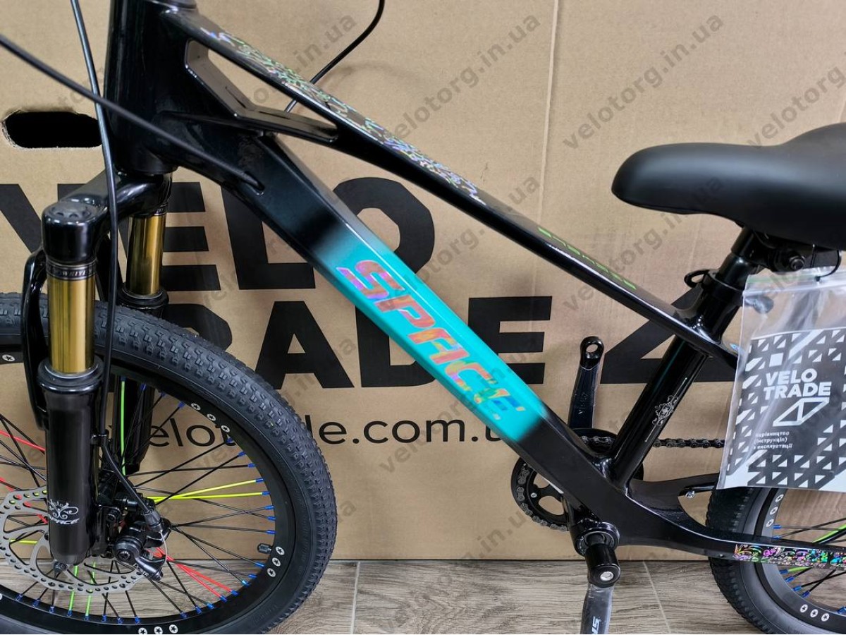 Велосипед SPACE KID ALIOTH 20″ 2025 рама 11″ чорний магнієвий – дитячий MTB