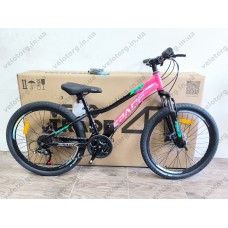 Велосипед ST 24" SPACE AURORA DD FR рама-12" рожево-чорний 2026