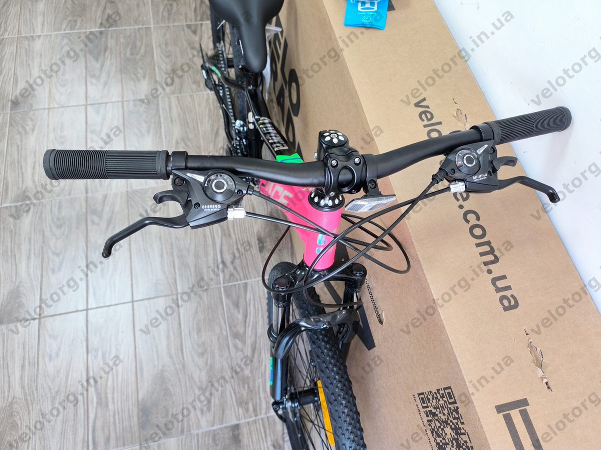 Велосипед ST 24" SPACE AURORA DD FR рама-12" рожево-чорний 2026