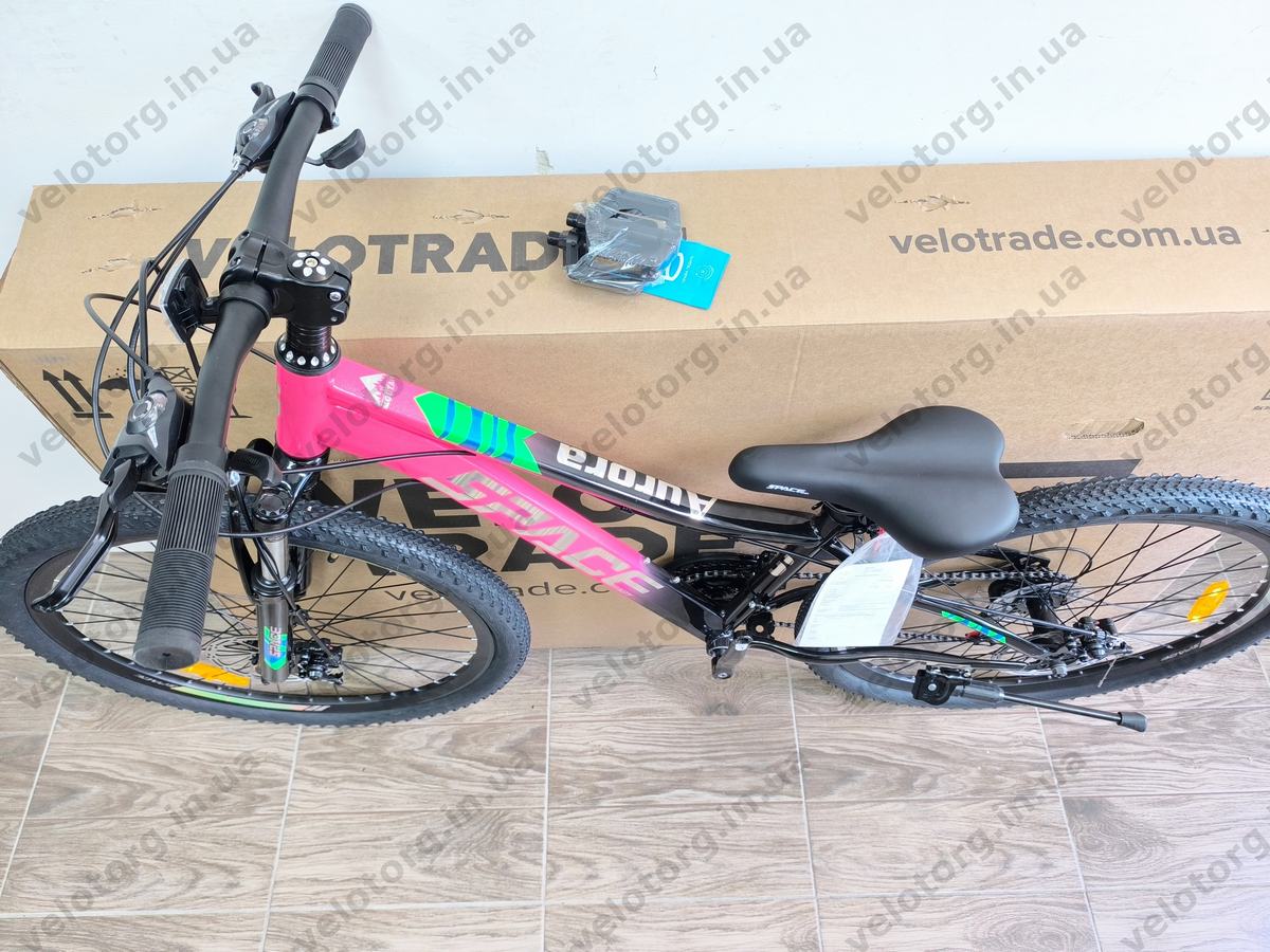 Велосипед ST 26" SPACE AURORA DD FR рама-13" рожево-чорний 2026