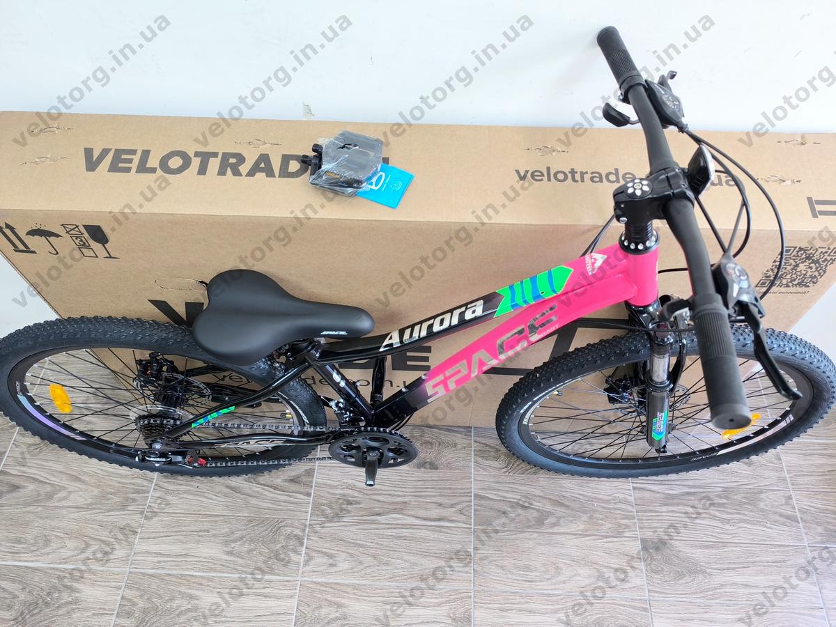 Велосипед ST 26" SPACE AURORA DD FR рама-13" рожево-чорний 2026