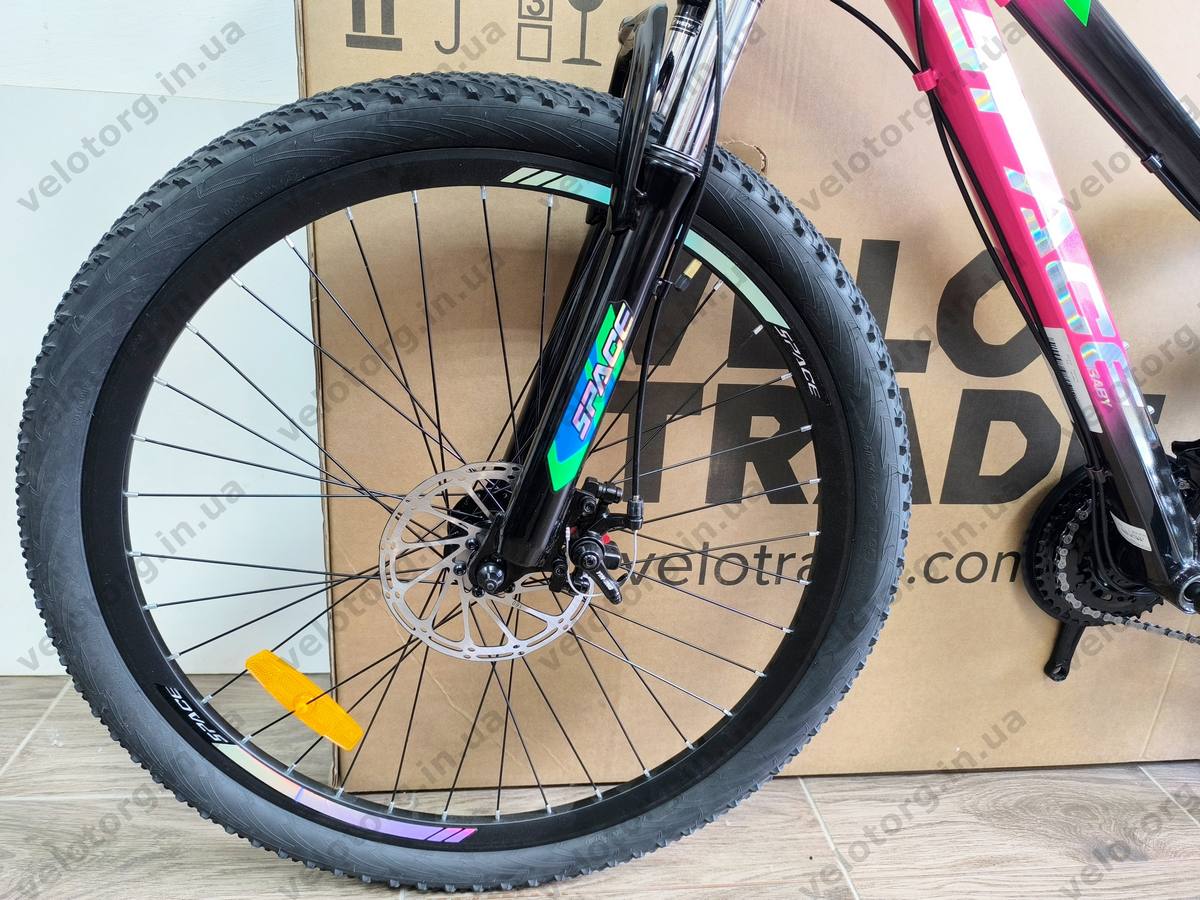 Велосипед ST 26" SPACE AURORA DD FR рама-13" рожево-чорний 2026