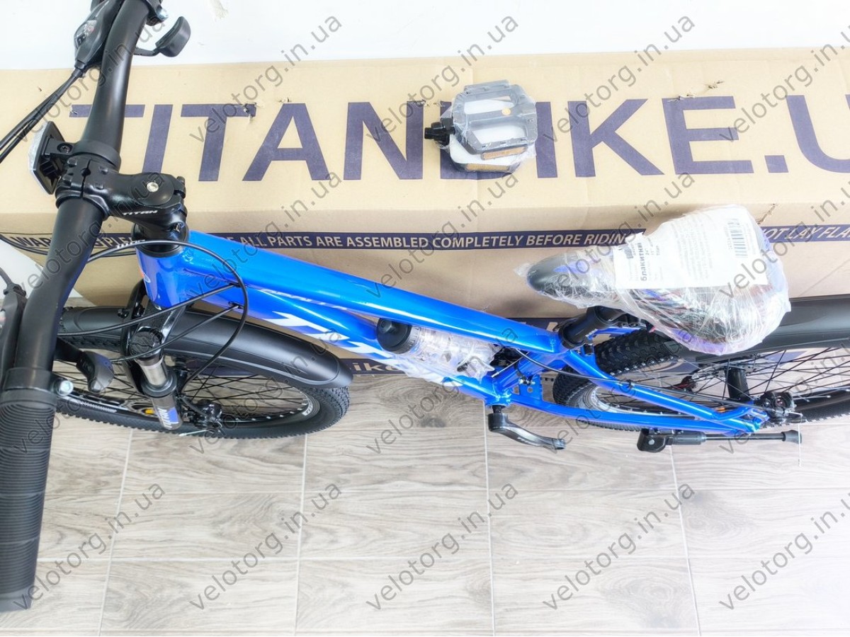 Велосипед Titan 24" Apollo 2024 Рама-11" blue — надійний гірський велосипед для активних поїздок БЕЗКОШТОВНА ДОСТАВКА