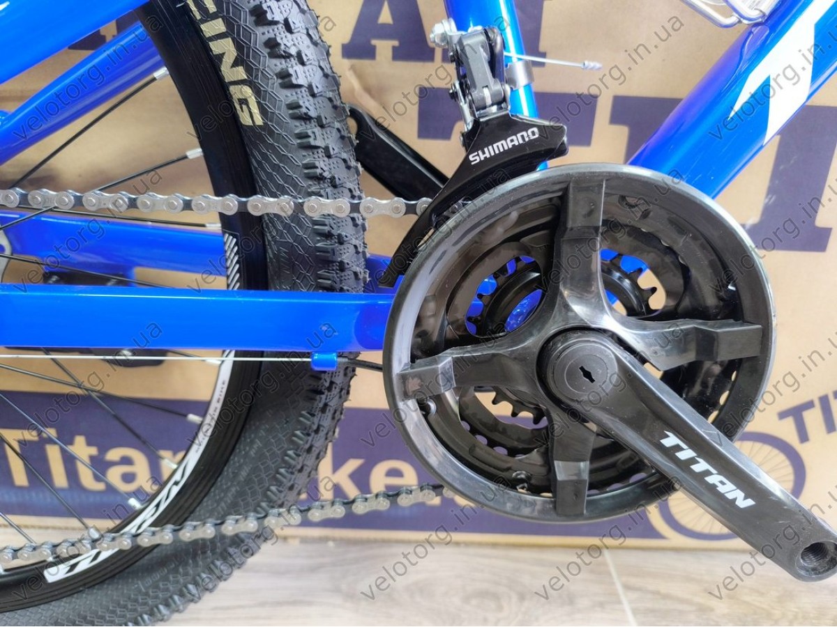 Велосипед Titan 24" Apollo 2024 Рама-11" blue — надійний гірський велосипед для активних поїздок БЕЗКОШТОВНА ДОСТАВКА