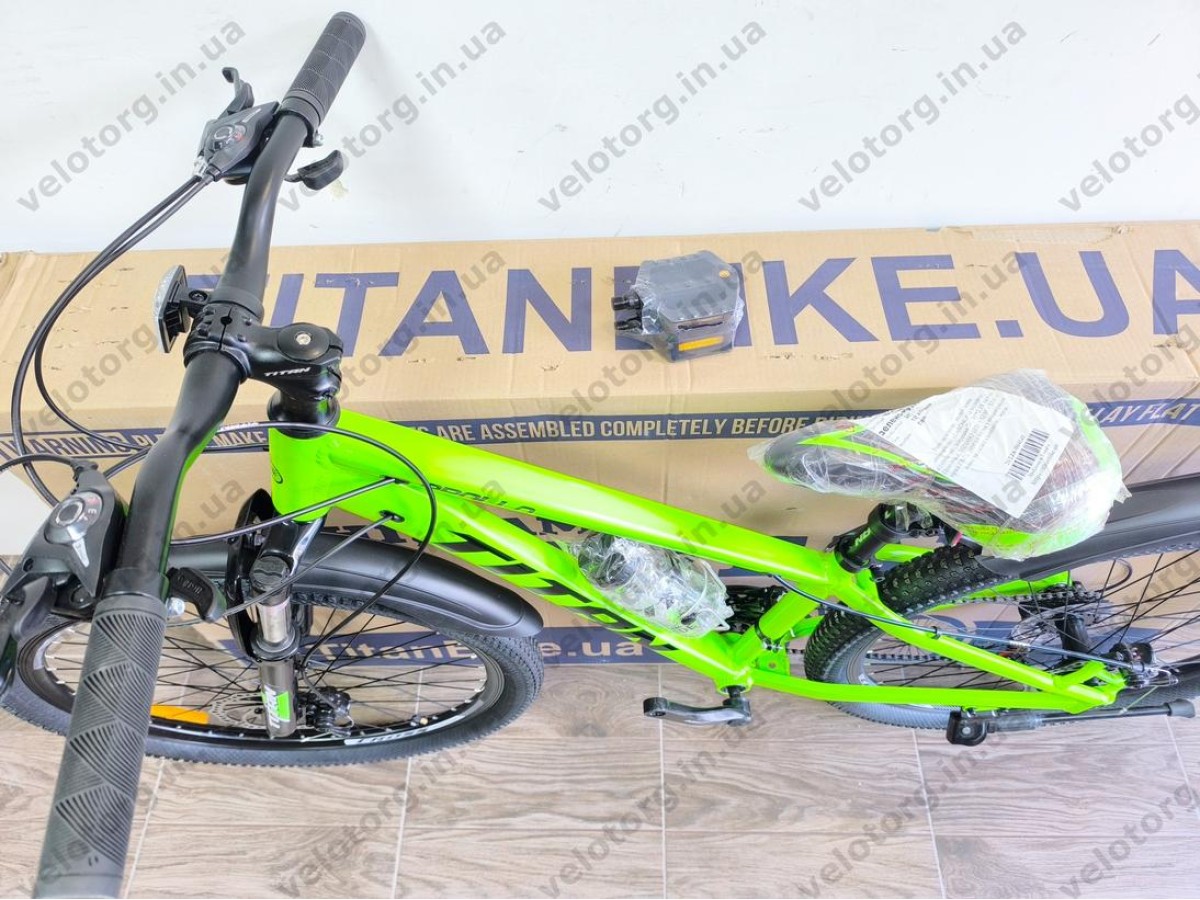 Велосипед Titan 26″ Apollo рама 13″ green-black — надійний гірський велосипед для активних поїздок БЕЗКОШТОВНА ДОСТАВКА