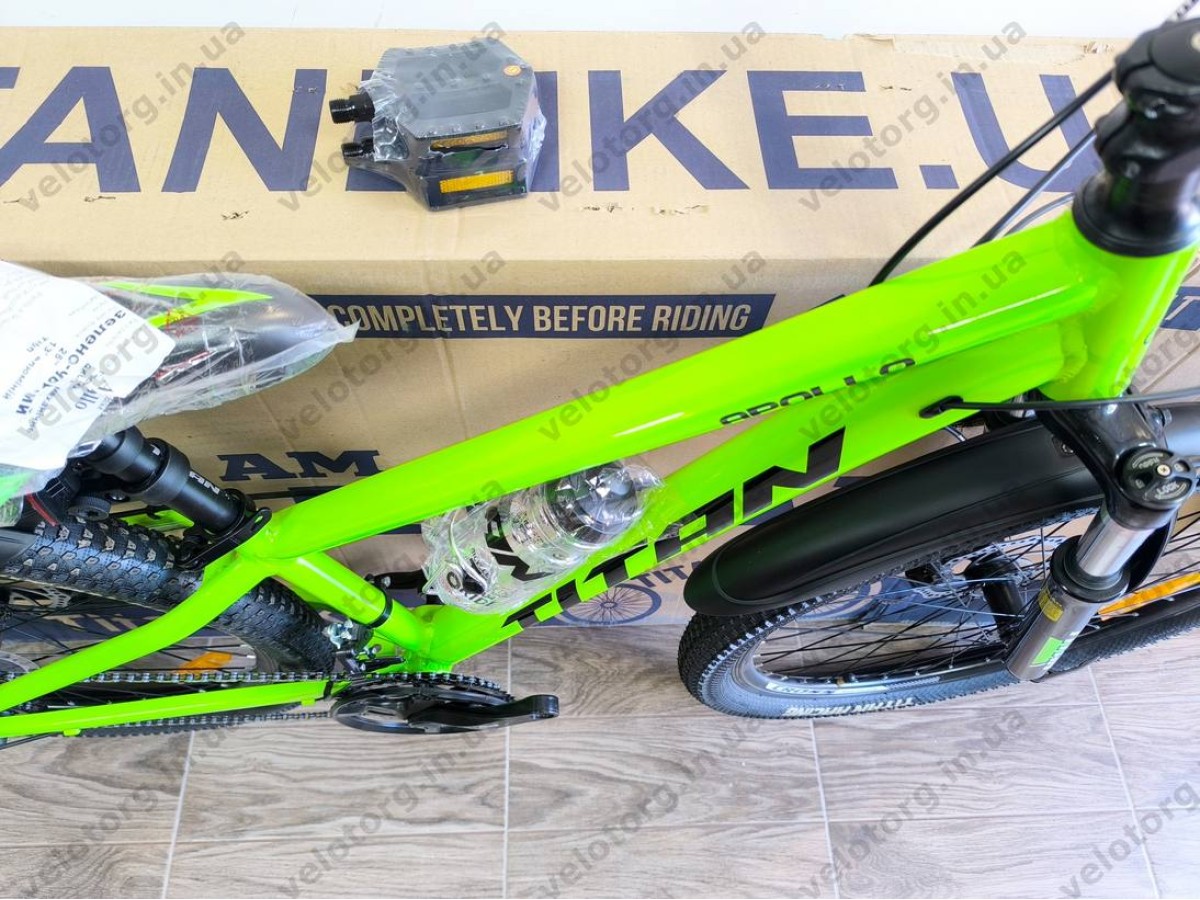 Велосипед Titan 26″ Apollo рама 13″ green-black — надійний гірський велосипед для активних поїздок БЕЗКОШТОВНА ДОСТАВКА